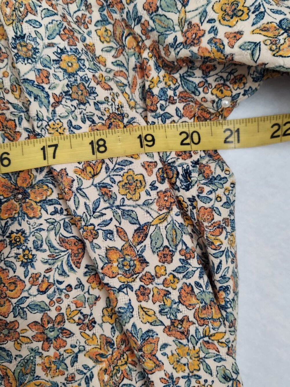 Universal Thread Floral Boho Cotton Blouse Medium Lightweight Soft Top - Picture 6 of 12